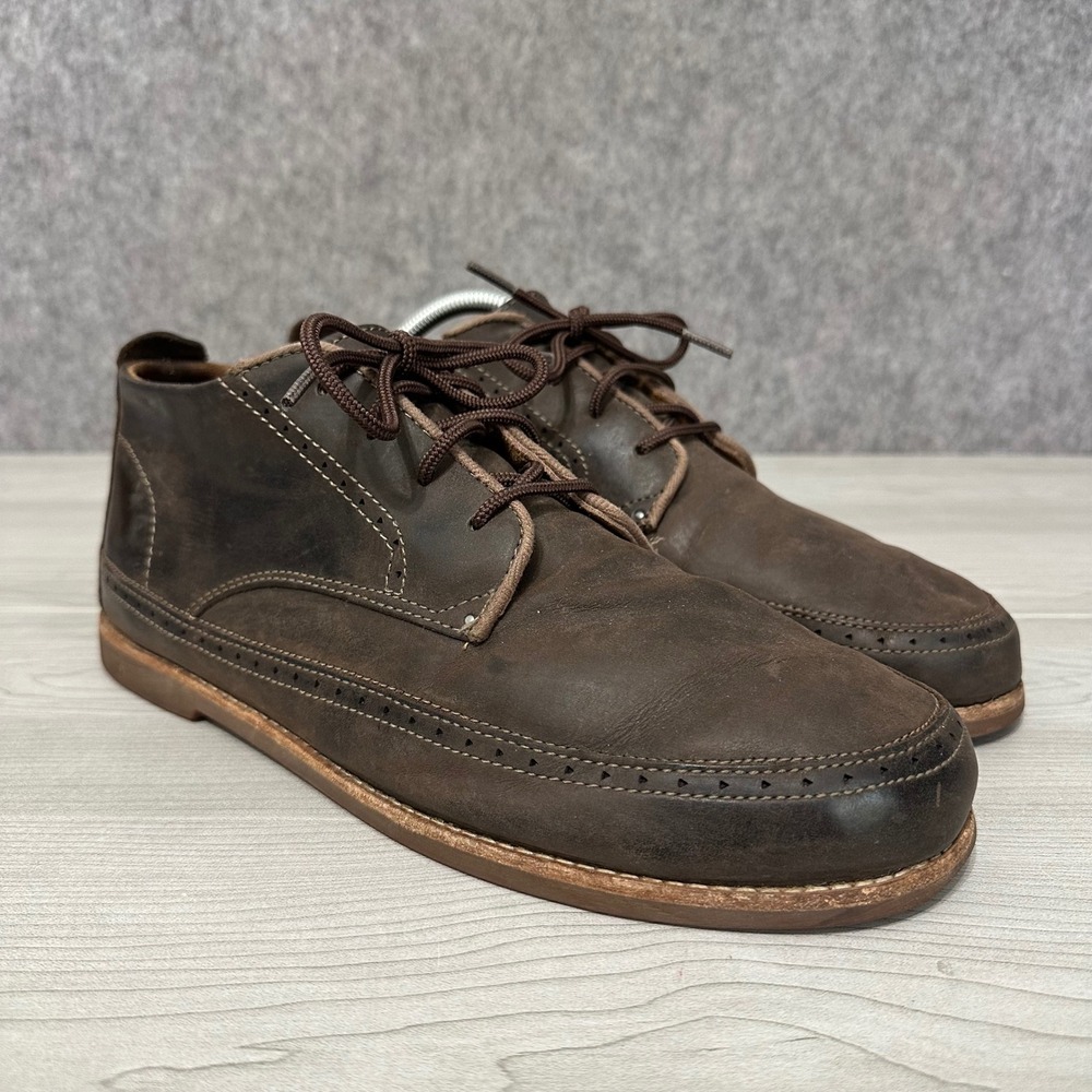 OluKai‎ Honolulu Boot Mens Size 11 Dark Brown Leather Brogue Chukka Boots 10209